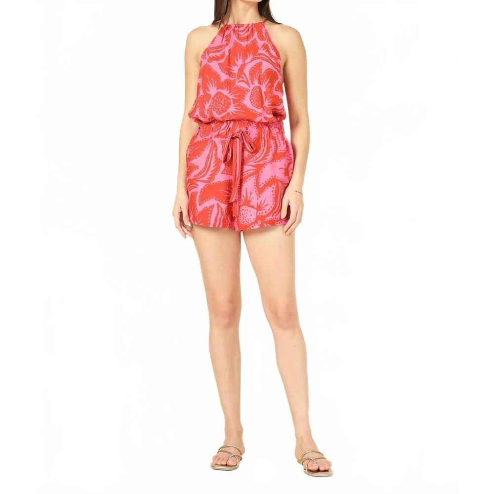 NEW OMIKA catalina blouse in cierra grapefruit